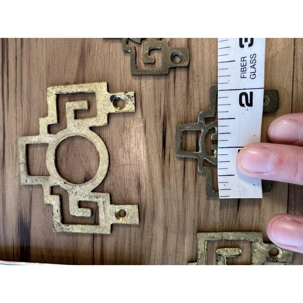 Vintage Homecraft Decorative Brass Rings Drawer Pulls Handles Lot of 4 + 3 NOS